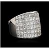 Image 1 : 14KT White Gold 8.10ctw Diamond Ring