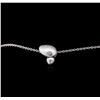 Image 3 : Pearl and Diamond Necklace - 18KT White Gold