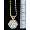 Image 8 : 2.35ctw Diamond Pendant With Chain - 14K Two-Tone Gold