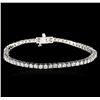 Image 1 : 14KT White Gold 4.63ctw Diamond Tennis Bracelet