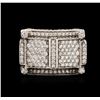 Image 2 : 14KT White Gold 1.60ctw Diamond Ring