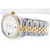 Image 8 : Rolex Two-Tone Diamond DateJust Men's Watch