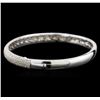 Image 2 : 4.21ctw Diamond Bangle Bracelet - 14KT White Gold