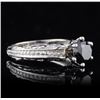 Image 2 : 14KT White Gold 1.15ct Black Diamond Ring