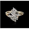 Image 2 : 14KT Yellow Gold 0.25ctw Diamond Ring