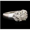 Image 2 : 14KT White Gold 0.65ctw Diamond Ring