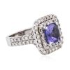 14KT White Gold 2.30ct Tanzanite and Diamond Ring