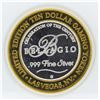 Image 1 : Limited Edition $10 Las Vegas .999 Silver Gaming Token