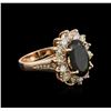 Image 2 : 3.50ct Tourmaline and Diamond Ring - 14T Rose Gold