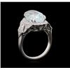 Image 5 : 14KT White Gold 6.88ct Aquamarine and Diamond Ring