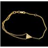 Image 1 : 0.15ct Diamond Bracelet - 14KT Yellow Gold
