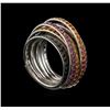 Image 1 : De Grisogono 5.10ctw Sapphire and Diamond Ring - 18KT White Gold