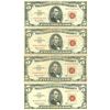 Image 1 : 1963 $5 Red Seal Bill Lot of 4