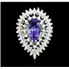 Image 2 : 14KT White Gold 4.96ct Tanzanite and Diamond Ring