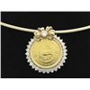 Image 2 : 1.52ctw Diamond Pendant With Chain - 14KT Yellow Gold