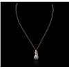 Image 2 : 14KT Rose Gold 0.50ctw Diamond Pendant With Chain