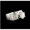 Image 1 : 18KT White Gold 4.16ctw Diamond Ring