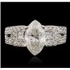 Image 2 : 18KT White Gold EGL Certified 2.99ctw Diamond Ring