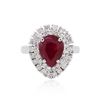 Image 2 : 18KT White Gold GIA Certified 2.82ct Ruby and Diamond Ring