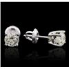 Image 2 : 14KT White Gold 1.00ctw Diamond Solitaire Earrings