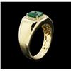 Image 3 : 1.56ct Emerald and Diamond Ring - 14KT Yellow Gold