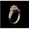 Image 3 : 14KT Rose Gold 1.48ctw Fancy Yellowish Green Diamond Ring