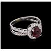 Image 1 : GIA Certified 1.48ct Ruby and Diamond Ring - 18KT White Gold