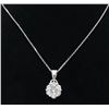 Image 2 : 0.81ctw Diamond Pendant - 14KT White Gold