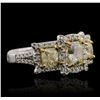 Image 1 : 14KT Two-Tone Gold 4.21ctw Diamond Ring