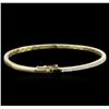 Image 2 : 0.88ctw Diamond Bangle Bracelet - 14KT Yellow Gold