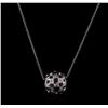 Image 1 : 14KT White Gold 3.50ctw Ruby Pendant With Chain
