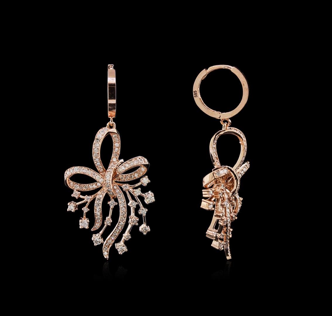 1.77ctw Diamond Earrings - 14KT Rose Gold