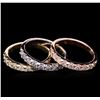 Image 2 : 1.65ctw Diamond Stackable Rings - 14KT Tri-Color Gold