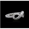 Image 1 : 14KT White Gold 0.43ctw Diamond Ring
