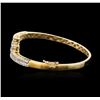 Image 2 : 14KT Yellow Gold 2.27ctw Diamond Bangle Bracelet