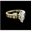 Image 1 : EGL INT Cert 2.26ctw Diamond Ring - 18KT Two-Tone Gold