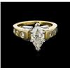 Image 2 : EGL INT Cert 2.26ctw Diamond Ring - 18KT Two-Tone Gold