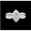 Image 2 : 0.86ctw Diamond Ring - 18KT White Gold