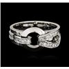 Image 1 : 14KT White Gold 0.20ctw Diamond Ring