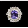 Image 4 : 14KT White Gold 3.35ct Tanzanite and Diamond Ring