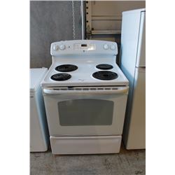 GE WHITE COIL TOP ELECTRIC STOVE