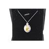 Image 2 : 1.75CT OVAL CITRINE PENDANT SET WITH 2 DIAMONDS. VS CLARITY. STERLING SILVER. INCLUDES $275 CERTIFIC