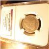 1862 P U.S. Seated Liberty Quarter. NGC slabbed "FINE DETAILS IMPROPERLY CLEANED".