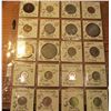 Image 1 : (20) World Coins in 2" x 2" holders and plastic page from Great Britain, Guernsey, Hungary, Sweden, 