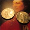 Image 2 : 1937 P Gem Toned Unc with FSB & 1939 D Mercury Dime. Brilliant Unc.