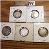 Image 2 : 1903H, 04, 06, 07, & 10 Canada Five Cents. VG-F.