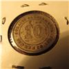 Image 2 : 1889 10C Silver Straits Settlements Tone AU Very Scarce