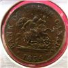 Image 1 : 1854 Bank of Upper Canada Half Penny Token. VF.