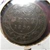 Image 1 : 1890 H Canada Large Cent. F-VF.