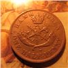 Image 2 : 1857 Bank of Upper Canada Halfpenny Token. VF.